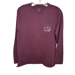 Ivory Ella T Shirt Womens Long Sleeve Tee Basketball Save The Elephant Red Small